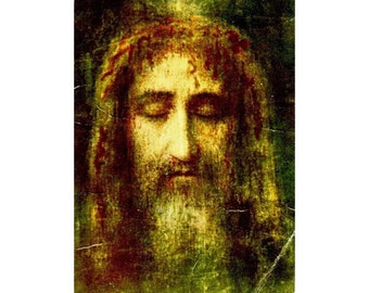 Vrai visage de Jésus-Christ, impression religieuse, œuvre d’art chrétienne, art de Jésus, Jésus est roi, Linceul de visage de Jésus de Turin, icône catholique