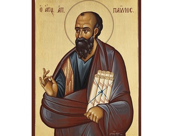 Saint Paul the Apostle Orthodox Icon, Religious Icons, Saul of Tarsus the Christian Preacher