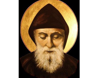 Saint Charbel Makhlouf Catholic Icon, Saint Sharbel, Saint Charbel of Lebanon, Mar Charbel Makhlouf, Lebanese Saints, Roman Catholic Monks