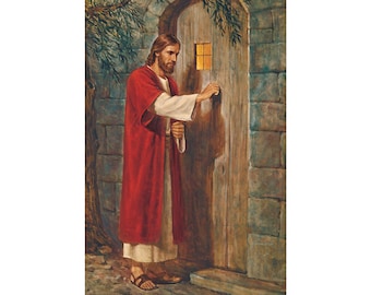 Icône Jésus frappant à la porte, Ouvre la porte du Christ, Jésus dans notre maison, Icône catholique Jésus-Christ, Idée cadeau catholique, Maison catholique