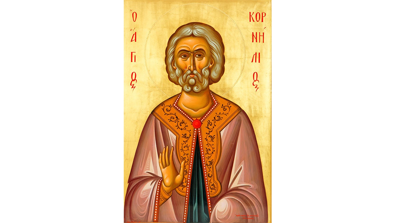 Saint Cornelius Icon, St Cornelius the Centurion, Saint Kornilios, Saint Kornelius, Greek Orthodox Icons, Christian Gift Idea, Religious Art