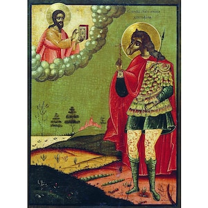 Saint Christopher Dog Head icon, Orthodox Icon St Christopher, Catholic Men Gift Idea, The Doghead Icon, Cynocephaly Orthodox Icon