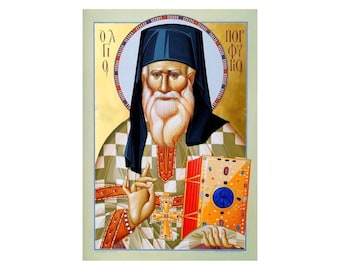 Orthodox Prayer Icon Saint Porphyre Bairaktaris, Porphyrios the Kapsokalyvite