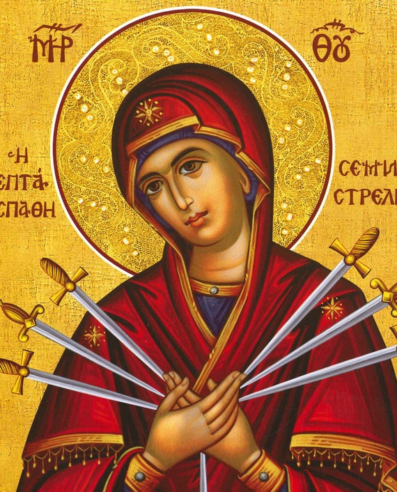 Orthodox Icon Mary, Our Lady of Sorrows, Virgin Mary Seven Sorrows Icon,  Sorrowful Mother, Mother of Sorrows,our Lady of Dolours, Saint Mary - Etsy  UK