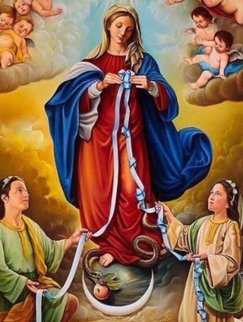 Mary Untier of Knots Catholic Icons Our Lady Undoer of Etsy UK