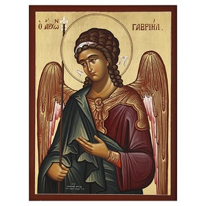 Saint Gabriel Icon, Archangel Gabriel, Man of God, God is Mighty, Greek Orthodox Icons, Archangels Icons, Guardian Angel Icon St Gabriel
