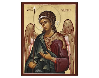 Saint Gabriel Icon, Archangel Gabriel, Man of God, God is Mighty, Greek ...