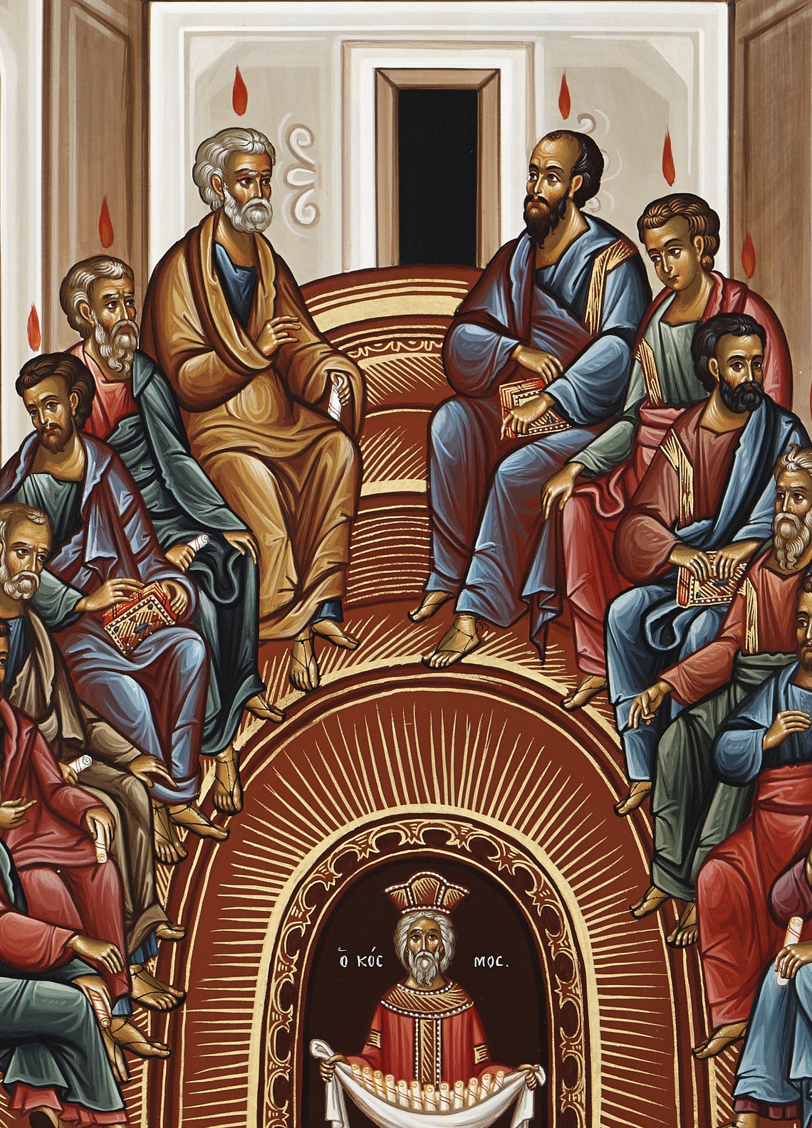 The Descent of the Holy Spirit Pentecost Orthodox Icon The Etsy