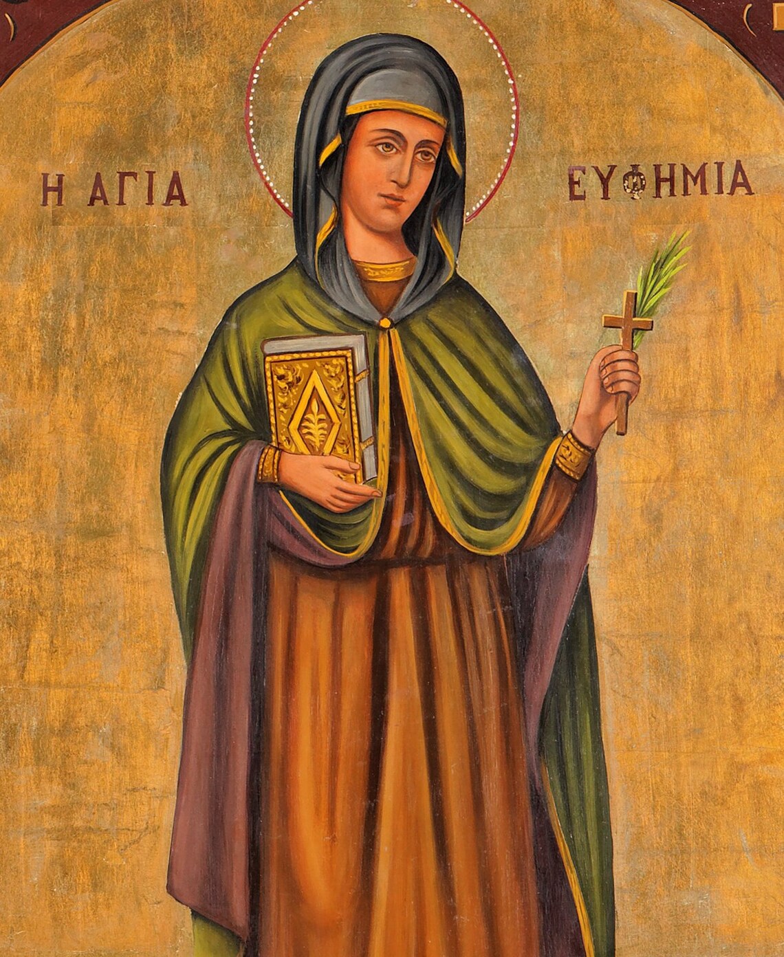 Saint Euphemia Icon Euphemia the All Praised Orthodox Icon Etsy