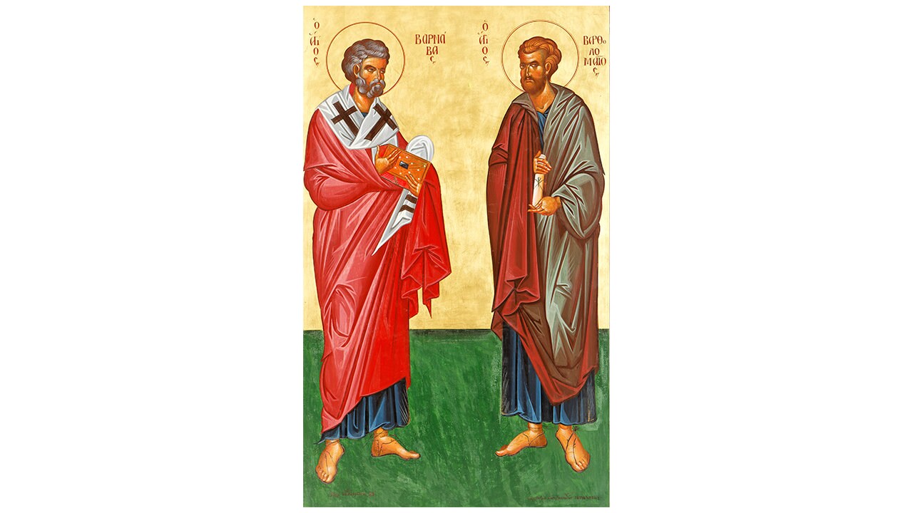 Saint Barnabas Saint Bartholomew Orthodox Icon Apostles Etsy UK