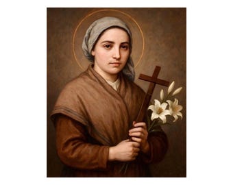 Saint Bernadette of Lourdes Catholic icon, Blessed Icons, Catholic women gift