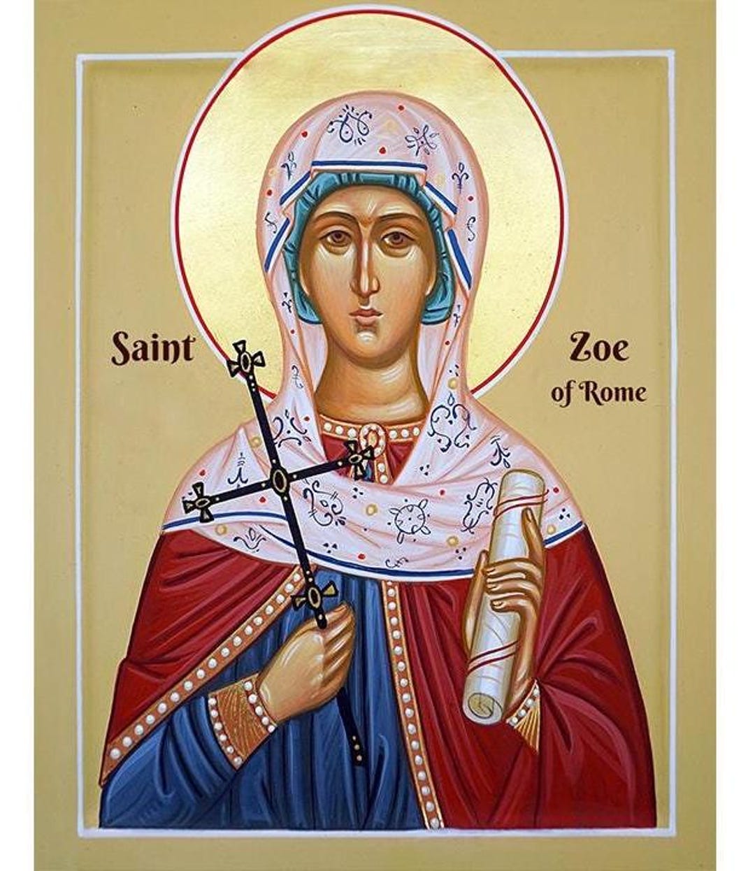 Saint Zoe of Rome Icon, Catholic Art Print, Wood Plaque - Etsy