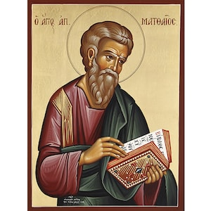 Saint Matthew the Apostle, Saint Matthew Icon, Matthew the Evangelist (also known as Levi), Twelve Apostles of Jesus Christ, Jesus Followers