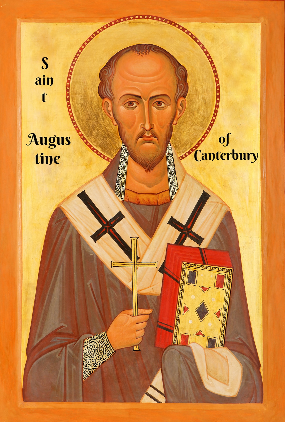 Saint Augustine of Canterbury AngloSaxon Saint Augustine Etsy
