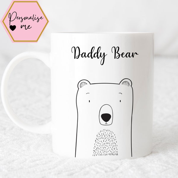 Daddy Birthday Mug - Daddy Bear Birthday Mug - Personalised Birthday Mug for Daddy - Gift for him