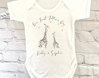 First Father's Day Baby Vest, Fathers Day Baby Grow, My 1st Father's Day, Fathers Day Gift, First Fathers Day Gift, Cute Giraffe Baby Vest