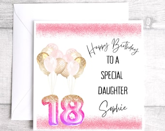 18th Birthday Card - Personalised 18th Birthday Card - Age 18 Birthday Card