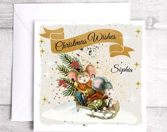 Personalised Christmas Card, Personalised Daughter, Granddaughter Christmas Card, Niece Christmas Card, Christmas Card for Grandson