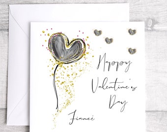 Valentine's Day Card for Fiancé, Valentine's Day Fiancé , Happy Valentine's Day Fiancé Card, Card for Fiancé on Valentine's Day