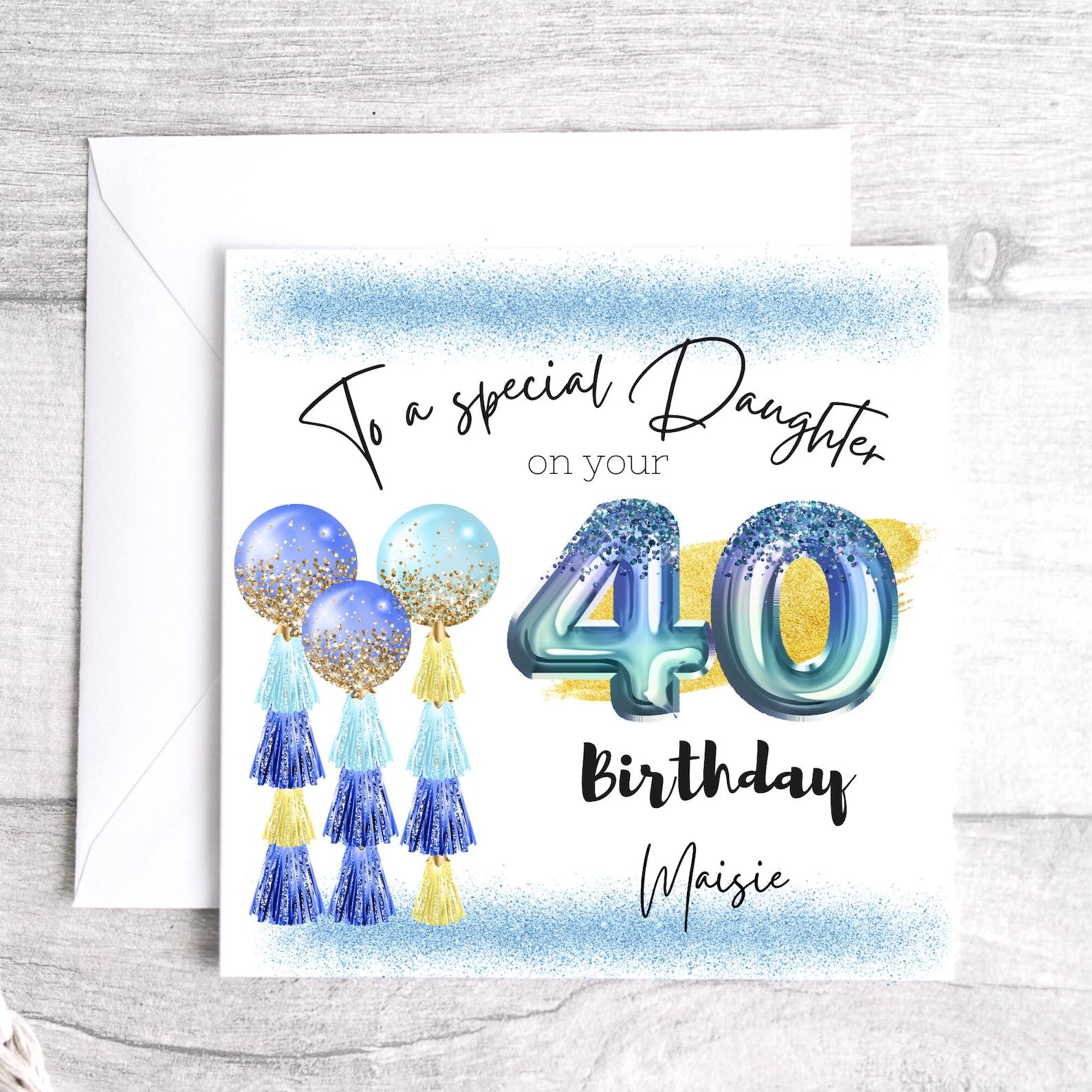 40th Birthday Card - Personalised 40th Birthday Card - Age 40 Birthday