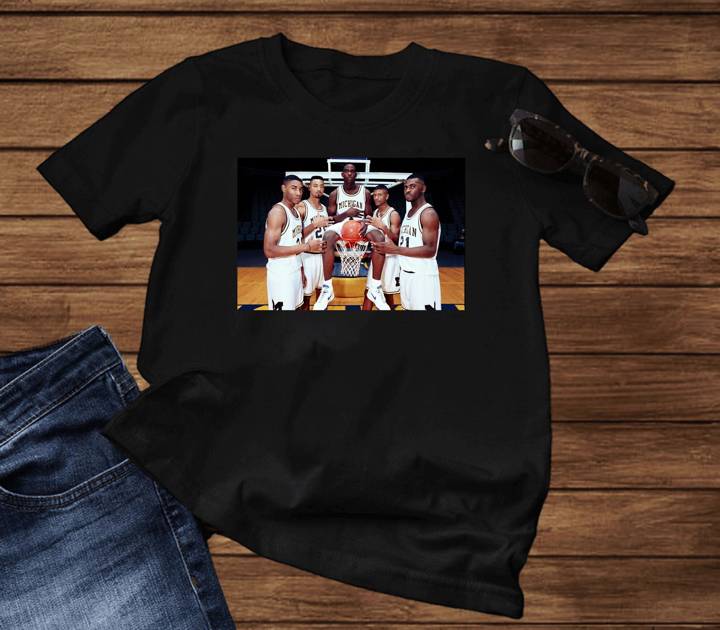 fab five michigan t shirt