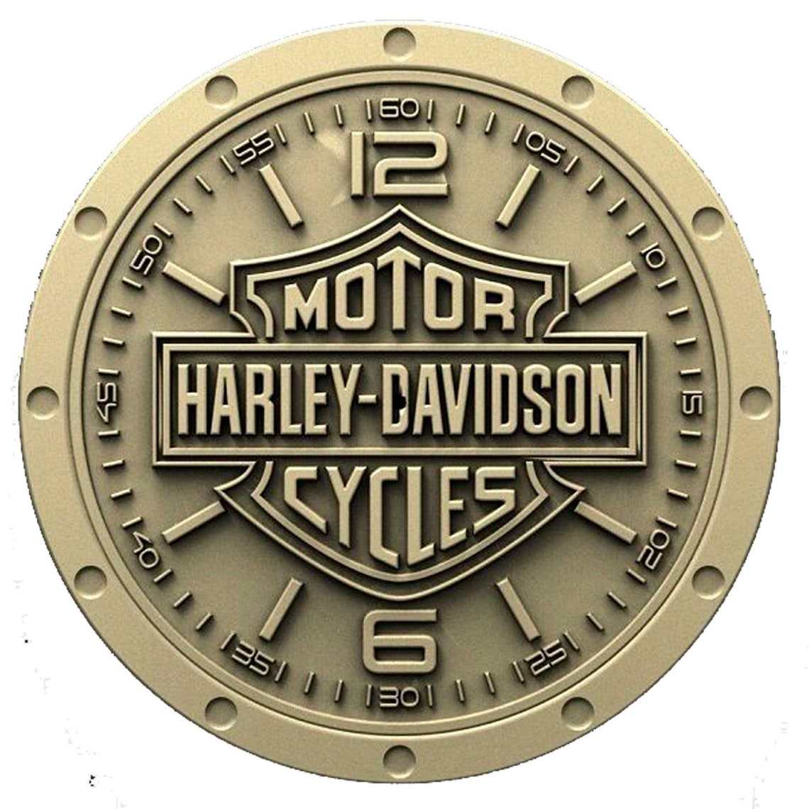Wall clock. HarleyDavidson.Vector file for laser Etsy