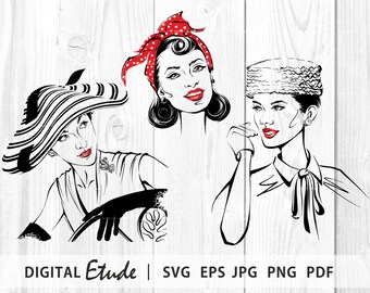 Download Vintage Woman Svg You Ll Enjoy Etsy