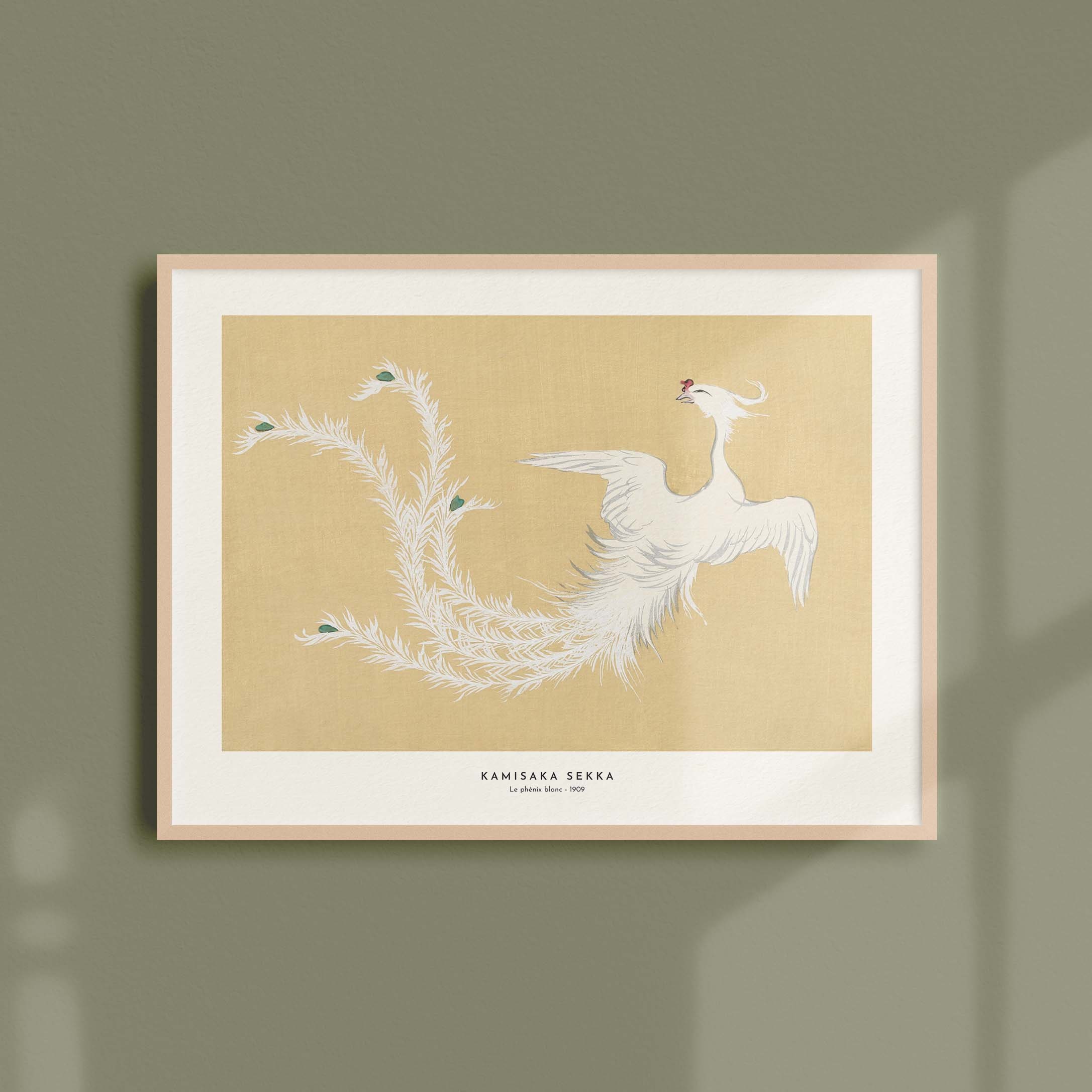 Estampe Japonaise de Kamisaka Sekka - Le Phénix Blanc