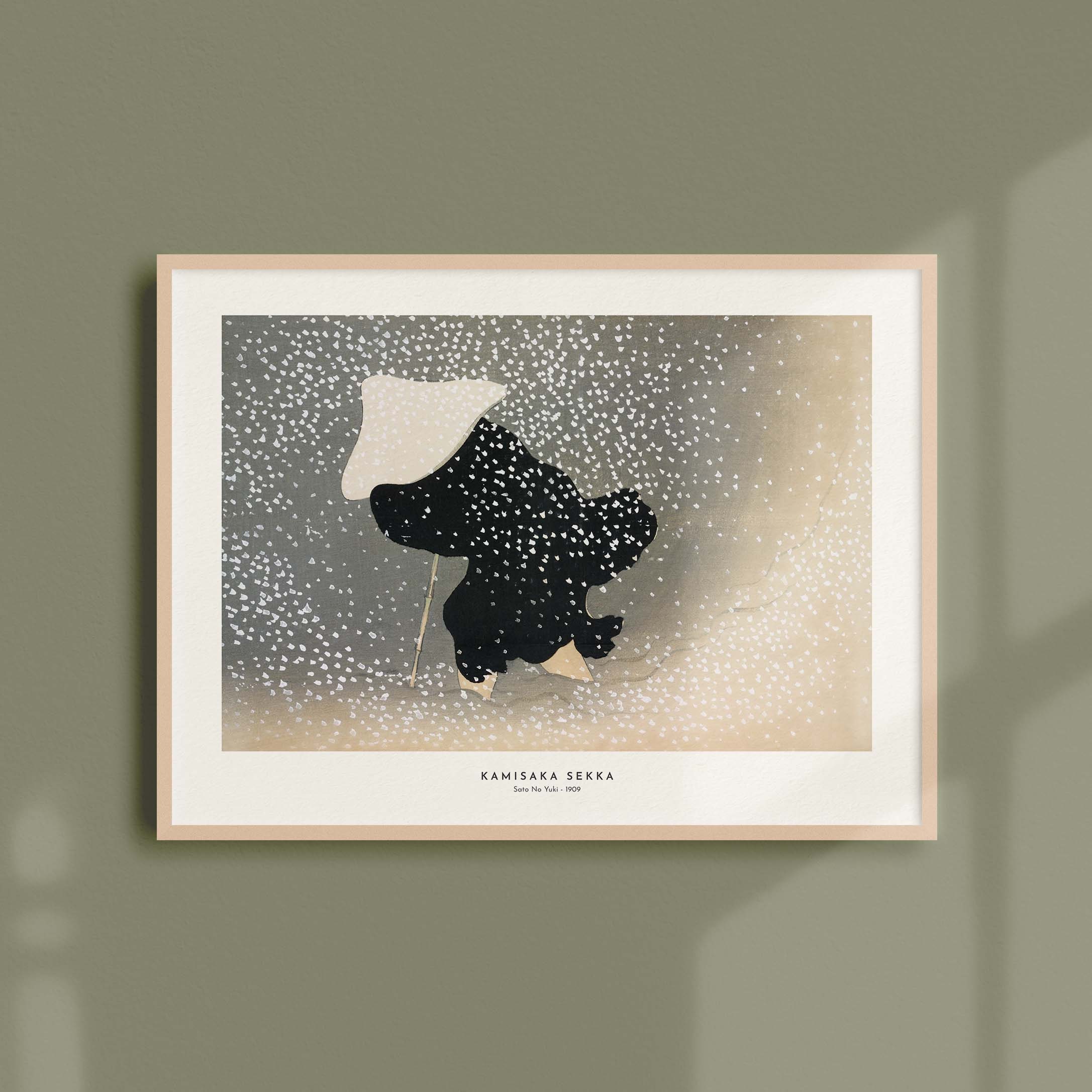 Estampe Japonaise de Kamisaka Sekka - Sato No Yuki