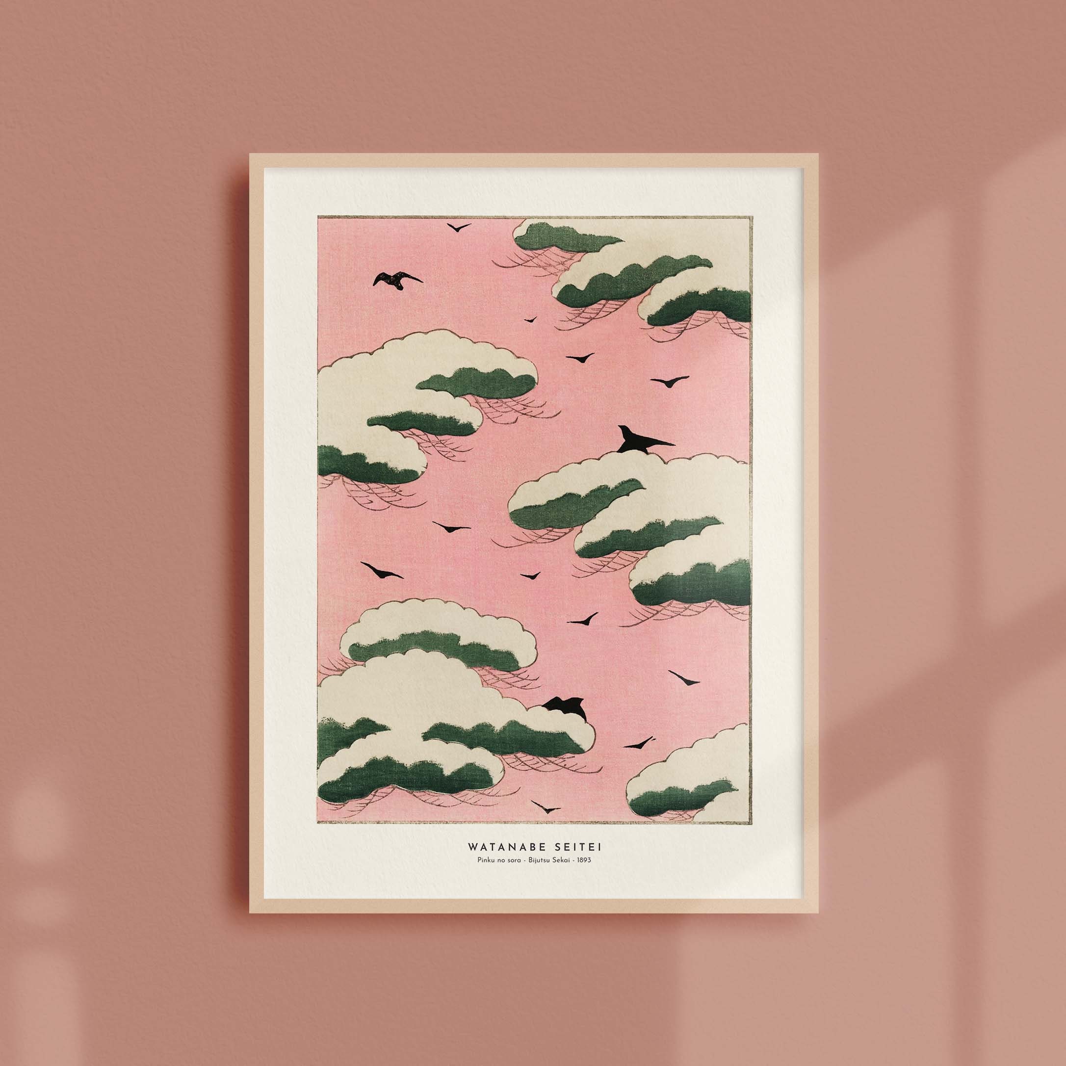 Estampe Japonaise de Watanabei Seitei - Pinku No Sora Bijutsu Sekai