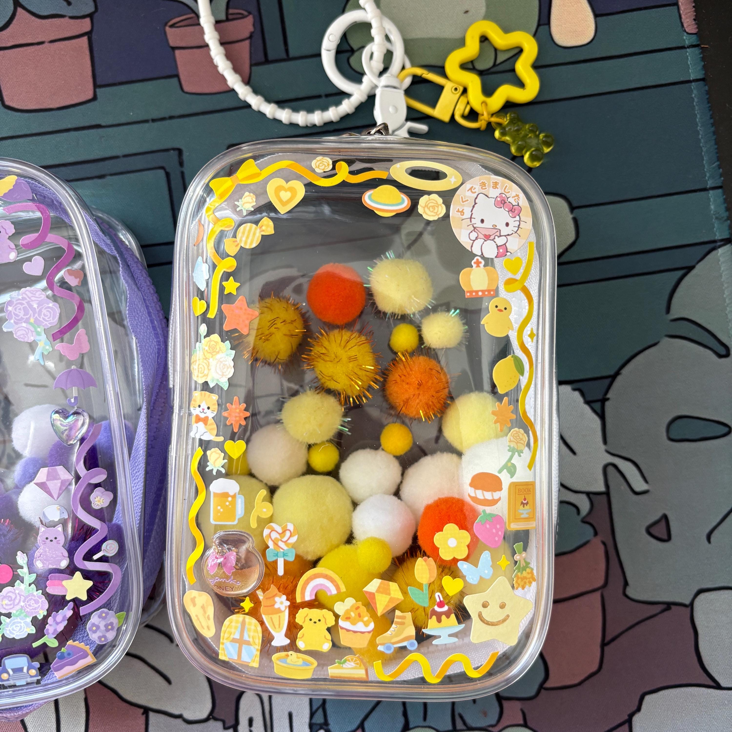 Clear Box Keychain Large Deco Clear Bag Keychain | Clear Pouch Display Keychain | Figure ...