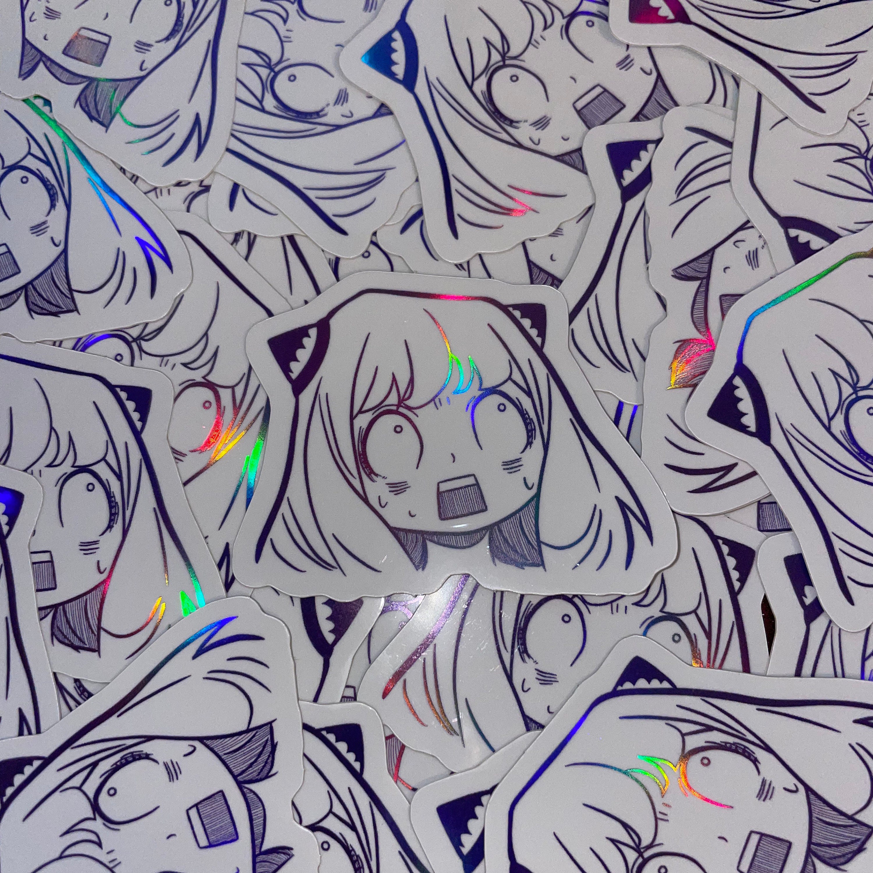 Anya Faces Holo Sticker - Etsy
