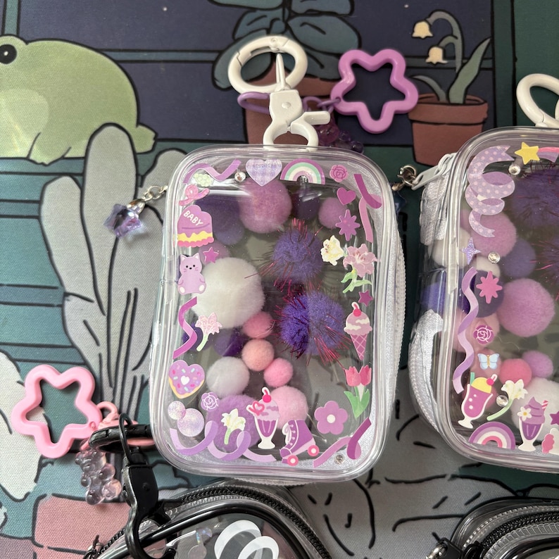 Clear Box Keychain Sonny Angel Clear Bag Keychain | Clear Pouch Display Keychain - Etsy