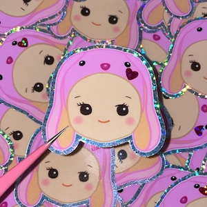 Cherub Angel Baby Valentines Lop Sticker