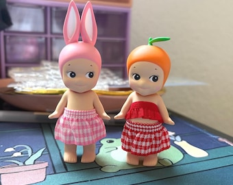 Sonny Angel Gingham Skirt | Angel Doll Pleated Plaid Skirt/Top | Angel Plaid Accessories