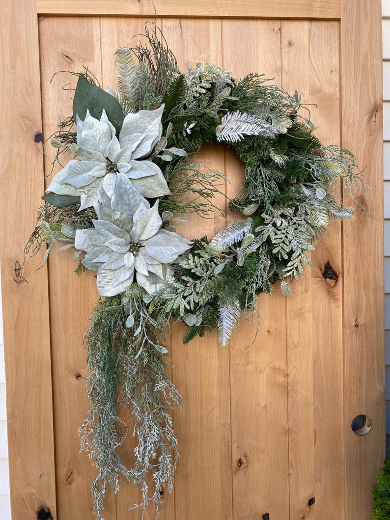 Whereable Art Poinsettia  Door Hanger main image 1