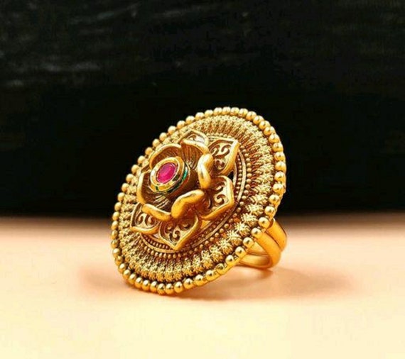 Jodhpuri gold deals ring