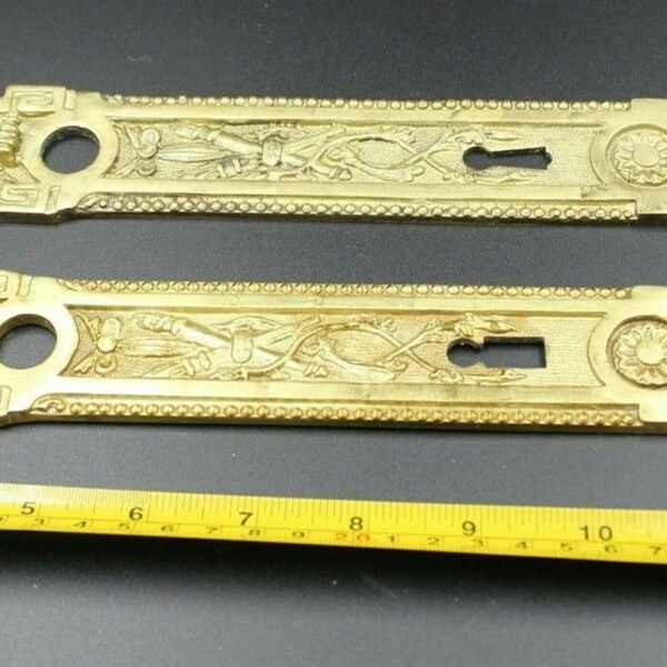 Antique Pair OF French Bronze Door Plates EMPIRE STYLE