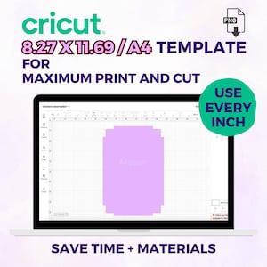 Cricut 11,7 x 16,5 A3 afdrukken en vervolgens knippen formaatsjabloon | Maximaliseer de werkruimte, verminder afval | Print- en snijhandleiding voor ontwerpruimte | PNG-download