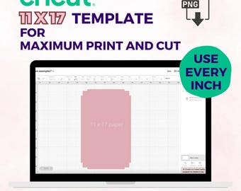 Cricut Print then Cut Template: 11x17 Sizing Guide (PNG Download)