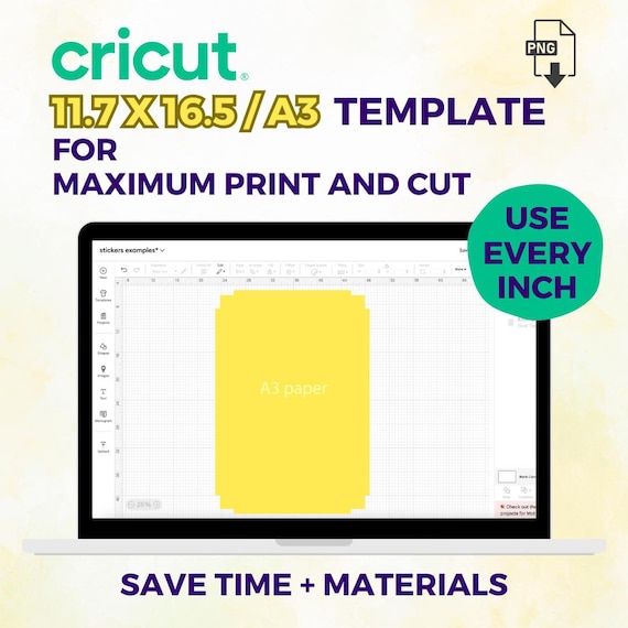 Cricut Print Then Cut Template: Maximize Material Use (PNG