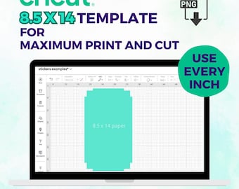 Cricut Print then Cut Template: 8.5 x 14 Sizing Guide (PNG Download)