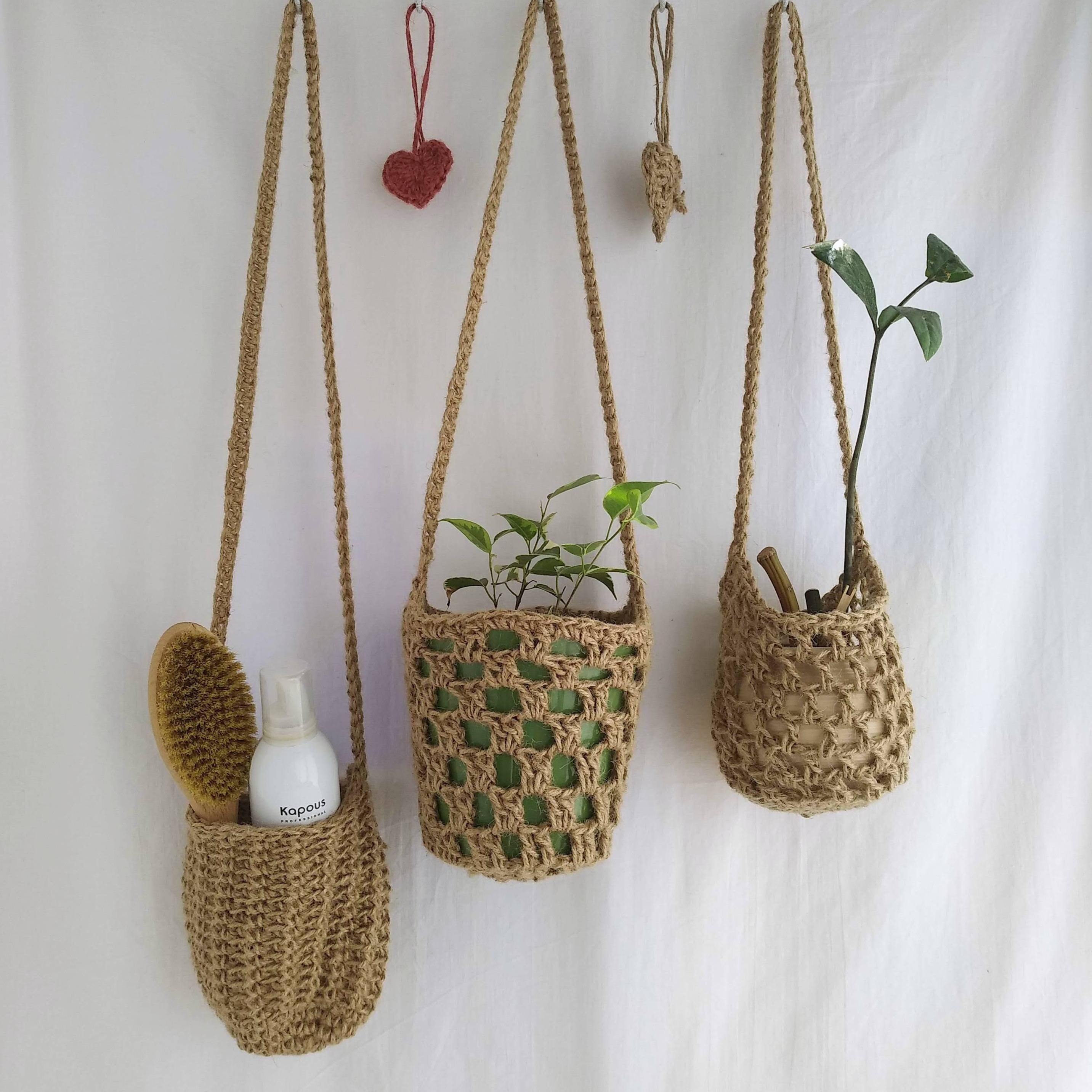 Natural hanging basket Indoor hanging basket Plant hanging Etsy