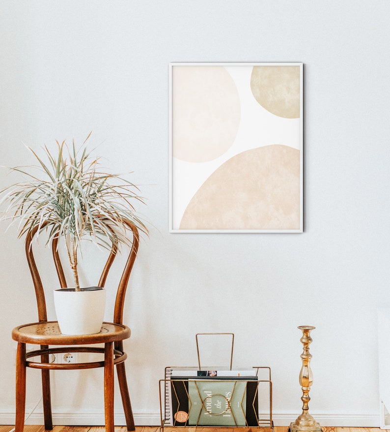 Geometric Printable Wall Art Minimal Shapes Print Abstract Etsy