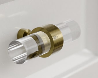 Knebelknopf Krone aus Acryl | Anspruchsvolles modernes Design, Royal Lucite Knob, zeitgenössischer Schubladenakzent | LyfeHardware