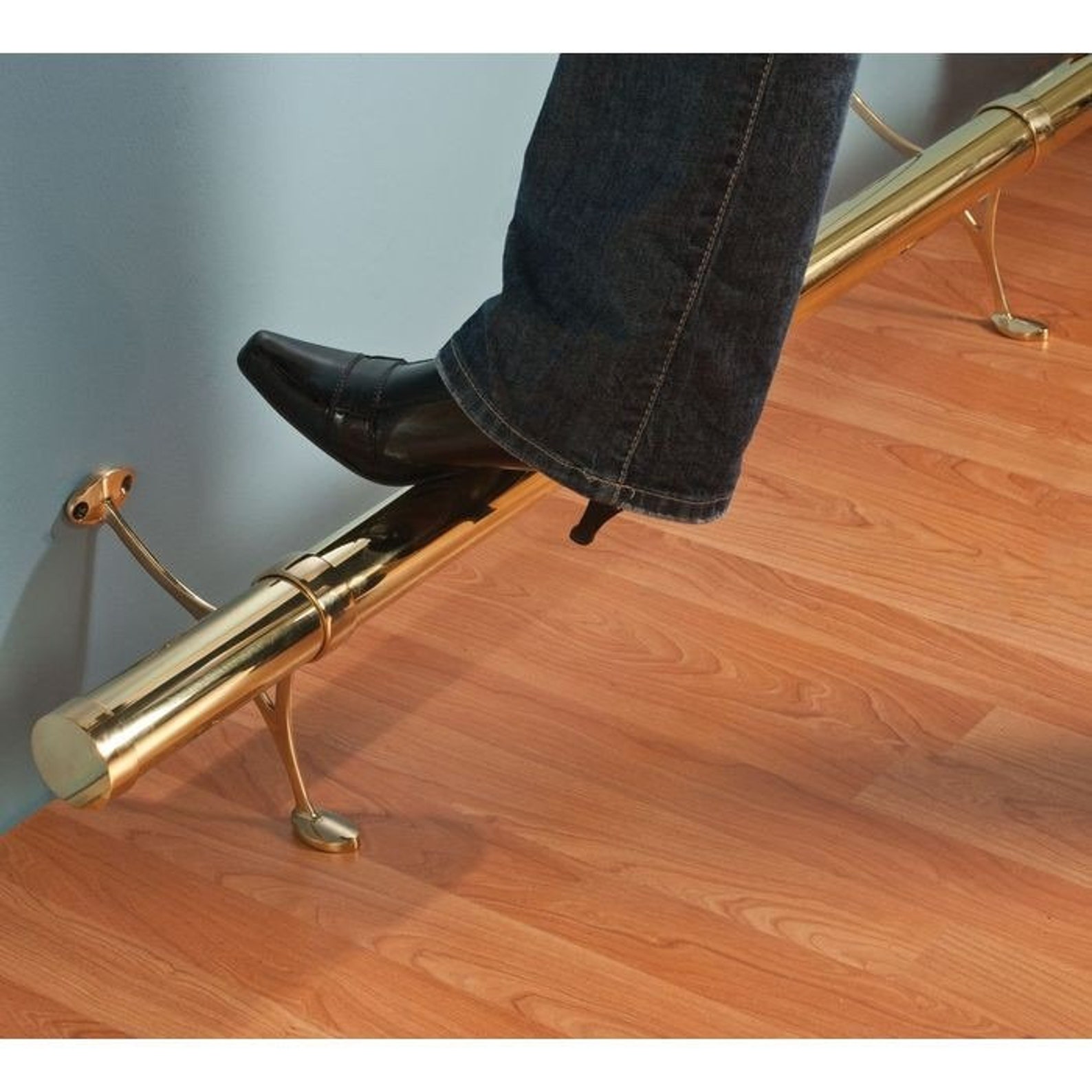 Custom Polished Brass Bar Foot Rail Kit High Quality Metal Etsy