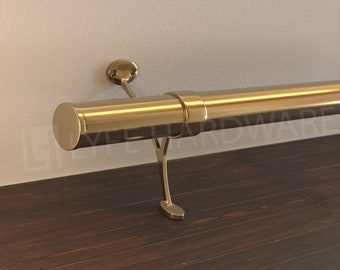 Custom Polished Brass Bar Foot Rail Kit | High Quality Metal Bar Foot Rail | Easy to Fix Foot rails | Smoothly Finished Bar Foot Rails