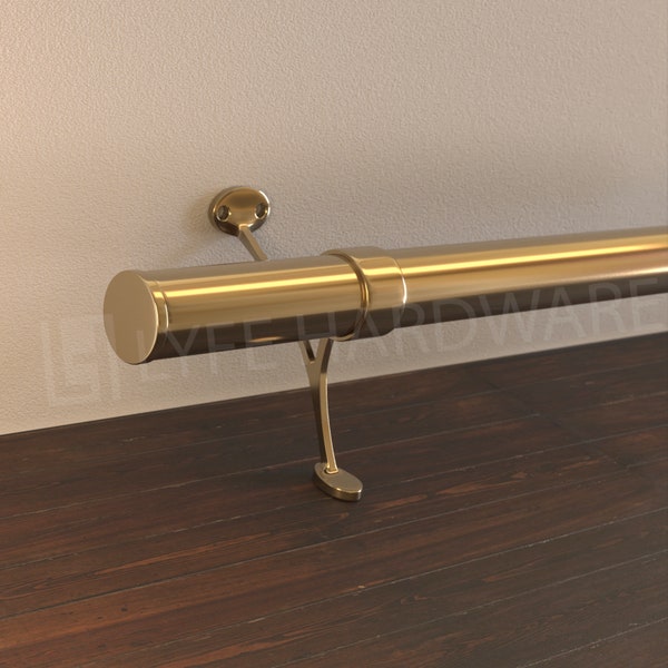 Custom Polished Brass Bar Foot Rail Kit | High Quality Metal Bar Foot Rail | Easy to Fix Foot rails | Smoothly Finished Bar Foot Rails
