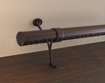 Benutzerdefiniertes geöltes Bronze-Stäbenfußschienen-Kit | Hochwertige Metallstange Fußschiene | Einfach zu befestigenden Fußschienen | Glatte Bar Fuß Schienen