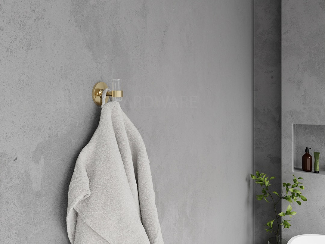 Multi Robe Hook Acrylic Lucite Robe Hook | Bathrooms and Entryway Accessory | Modern ...